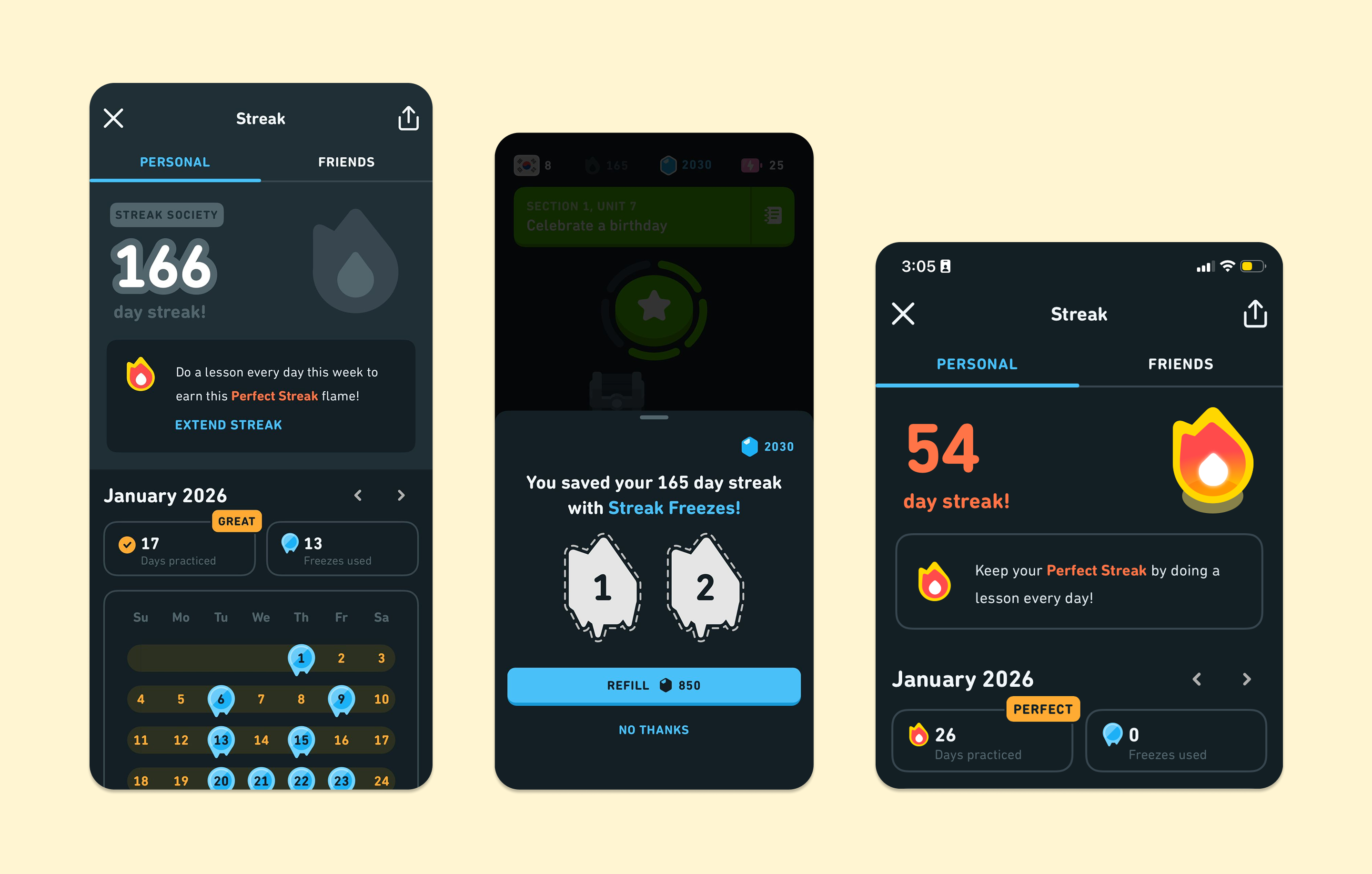 Streak pressure dark pattern